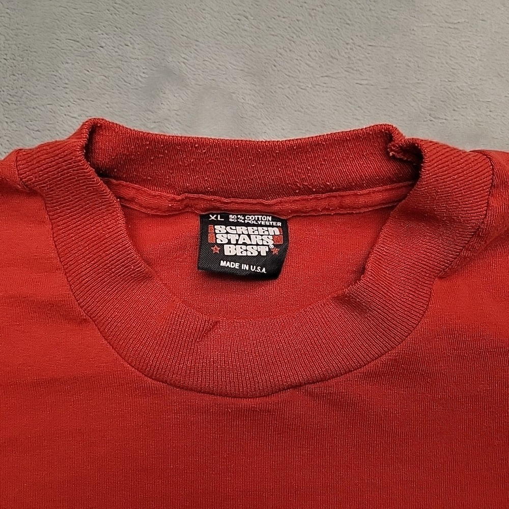 VTG Montana Nature Shirt Mens XL Red Single Stitch Black Bears 80s Made In USA - Picture 6 of 10
